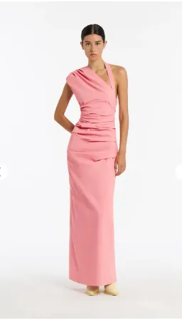 Sir The Label Giacomo Gathered Gown Pink Size AU 8 for rent on The Volte - image 2