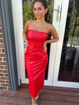 Girl On Fire Vegan leather dress   for rent on The Volte - image 1