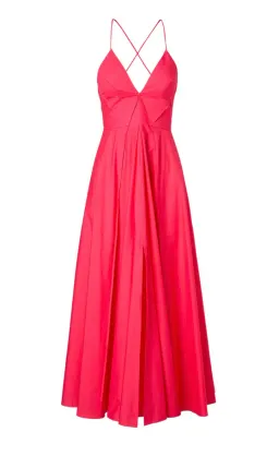 Scanlan Theodore Parachute Cotton Strappy Dress Maxi Fuschia Size AU 6 for rent on The Volte - image 3