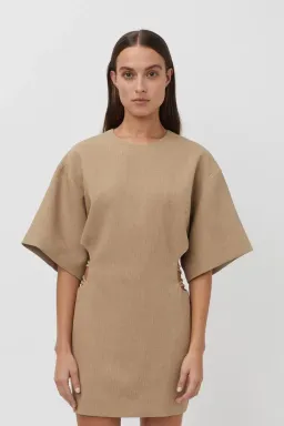 Camilla and Marc Fernando Mini Dress Flax Size 6 for rent on The Volte - image 4