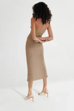 Significant Other Saoirse Midi Dress Biscuit Size 6 for rent on The Volte - image 3