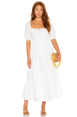 Faithful The Brand Rene Midi Dress White Size 12 for rent on The Volte - image 1