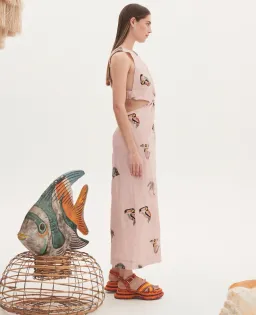 Alemais Vacay Twist Front Dress Pink Size AU 6 for rent on The Volte - image 2