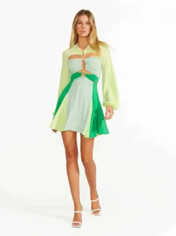 Alice McCall Bnwt Clover In Tulum Mini Dress Green Size AU 8 for rent on The Volte - image 2