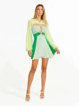 Alice McCall Bnwt Clover In Tulum Mini Dress Green Size AU 8 for rent on The Volte - image 1