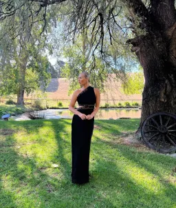 Misha Collection Jillian Satin Maxi Dress Black Size XS / AU 6 for rent on The Volte - image 6