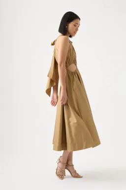 Aje Henriette Tie Strap Midi Dress Willow Size 12 for rent on The Volte - image 2