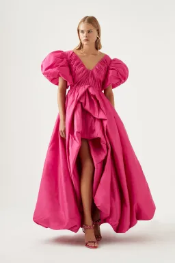 Aje Manifestation Gown Fuchsia Size 10  for rent on The Volte - image 1