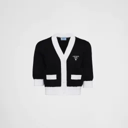 Prada Cropped Cotton Cardigan Black Size AU 6 for rent on The Volte - image 3