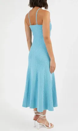 Anna Quan Galina Rib Knit Midi Dress Blue Size S / AU 8  for rent on The Volte - image 3