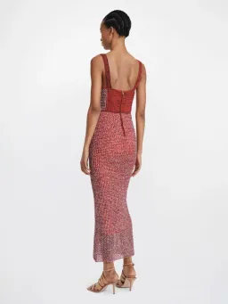 Dion Lee Marled Double Cup Corset Dress in Red Size S / Au 8 for rent on The Volte - image 3