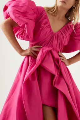 Aje Manifestation Gown Fuchsia Pink Size AU 10 for rent on The Volte - image 6