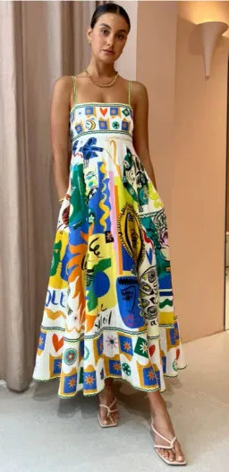 Alemais Soleil Sundress Multi-colored Size AU 10 for rent on The Volte - image 1