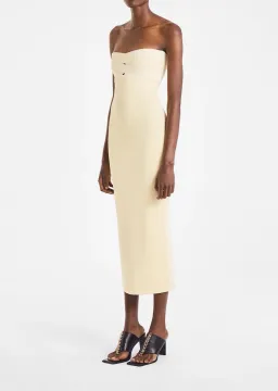 Dion Lee Interlock Bustier Midi Dress Cream Size S / Au 8 for rent on The Volte - image 1