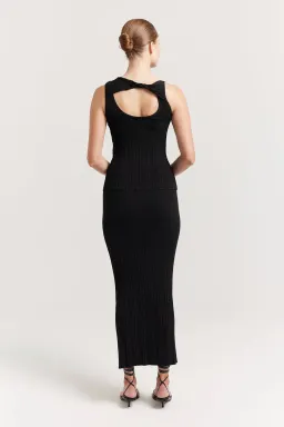 Henne Romee Knit Top and Skirt Set Black Size 8 for rent on The Volte - image 3