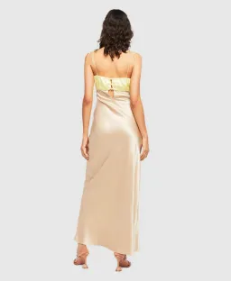 Ginia Sophia Maxi Dress Lime/Mink Size 6  for rent on The Volte - image 3