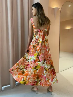 Acler Tate Dress in Pink Bouquet Size 6  for rent on The Volte - image 2