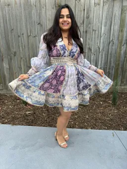 Zimmermann Celestial Mini Dress Multicolor Size 3 / Au 12-14 for rent on The Volte - image 3