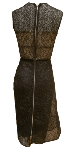 Alex Perry Maven Tulle Lace Pencil Dress Black Size 8 for rent on The Volte - image 4