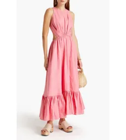 Leo Lin Flamingo Cut Out Dress Pink Size 10 for rent on The Volte - image 1