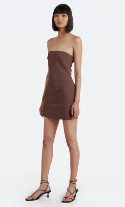 Bec & Bridge Karina Strapless Mini Dress Chocolate Brown Size 16 for rent on The Volte - image 2