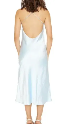 Third Form Cross Back Bias Slip Midi Dress Blue Size 8 for rent on The Volte - image 3