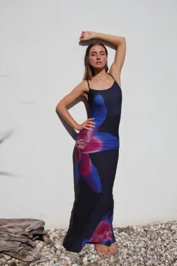 With Harper Lu Midnight Lily Floral Slip Dress Size 8 for rent on The Volte - image 3