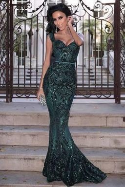 Elle Zeitoune HARRIS EMERALD GREEN GOWN for rent on The Volte - image 2