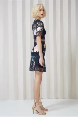 Keepsake Whispers Dress Navy Garden Floral Size M/Au  10 for rent on The Volte - image 2