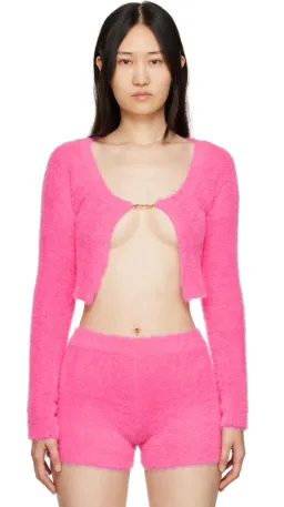 Jacquemus Pink Fur Cardigan Size AU 8 for rent on The Volte - image 3