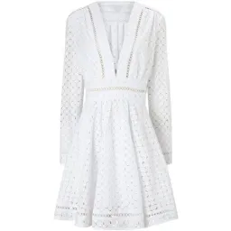 Zimmermann Ryker Lace Broderie Mini Dress White Size 0 / AU 8 for rent on The Volte - image 6