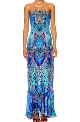 Camilla Moondance Strapless Long Dress with Frill Print Size 8 for rent on The Volte - image 6