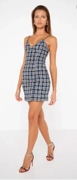 Mossman The Timeless Mini Dress Navy/White Size 14  for rent on The Volte - image 2