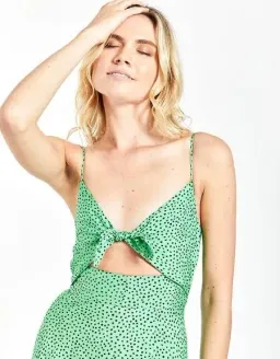 Bec & Bridge Neve Midi Dress Green/Print Size 10 for rent on The Volte - image 3