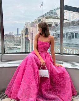 Aje Evangeline Cornelli Maxi Dress Pink Size  AU 8 for rent on The Volte - image 5