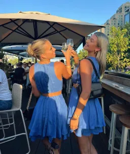 Aje Holt Cut Out Ring Mini Dress Blue Size 10 / M for rent on The Volte - image 3