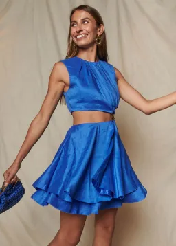 Aje Holt Cut Out Ring Mini Dress Blue Size 10 / M for rent on The Volte - image 5