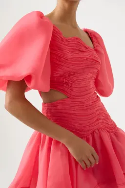 Aje Joan Puff Sleeve Mini Dress Pink Size 10 / M for rent on The Volte - image 2