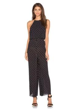 Zimmermann Mischief Polka Dot Jumpsuit Black Size 6 for rent on The Volte - image 1