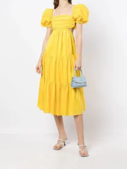 Rebecca Vallance Izzy Midi Dress Yellow Size AU 10 for rent on The Volte - image 3