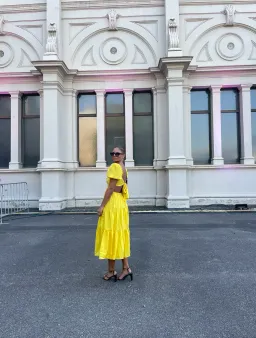 Rebecca Vallance Izzy Midi Dress Yellow Size AU 10 for rent on The Volte - image 2