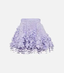 Zimmermann High Tide Flip Mini Skirt & Lace Shirt Set Periwinkle Size 0/ AU 6 to 8 for rent on The Volte - image 4