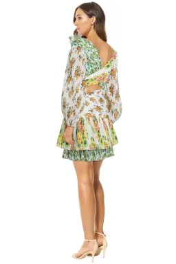 Zimmermann  Golden Surfer Mini Dress Spliced Size 0 / AU 8 for rent on The Volte - image 3