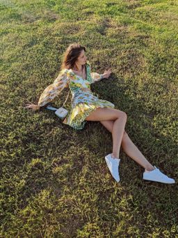 Zimmermann  Golden Surfer Mini Dress Spliced Size 0 / AU 8 for rent on The Volte - image 5