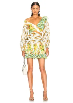 Zimmermann  Golden Surfer Mini Dress Spliced Size 0 / AU 8 for rent on The Volte - image 1