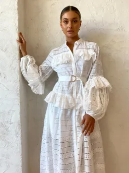 Acler  Valentine Dress Ivory Size 12  for rent on The Volte - image 1