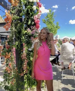 Natalie Rolt Effie Mini Dress Pink Size 0 for rent on The Volte - image 2