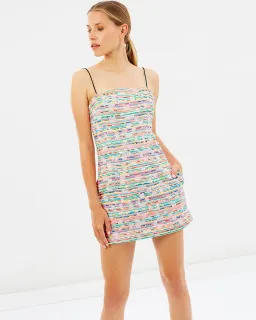 By Johnny Neon Weave Pocket Mini Dress Multi Size 14  for rent on The Volte - image 1