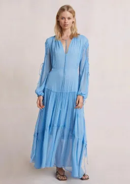Bec & Bridge Charlotte Long Sleeve Maxi Dress Blue Size 14 for rent on The Volte - image 1
