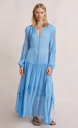 Bec & Bridge Charlotte Long Sleeve Maxi Dress Blue Size 14 for rent on The Volte - image 3
